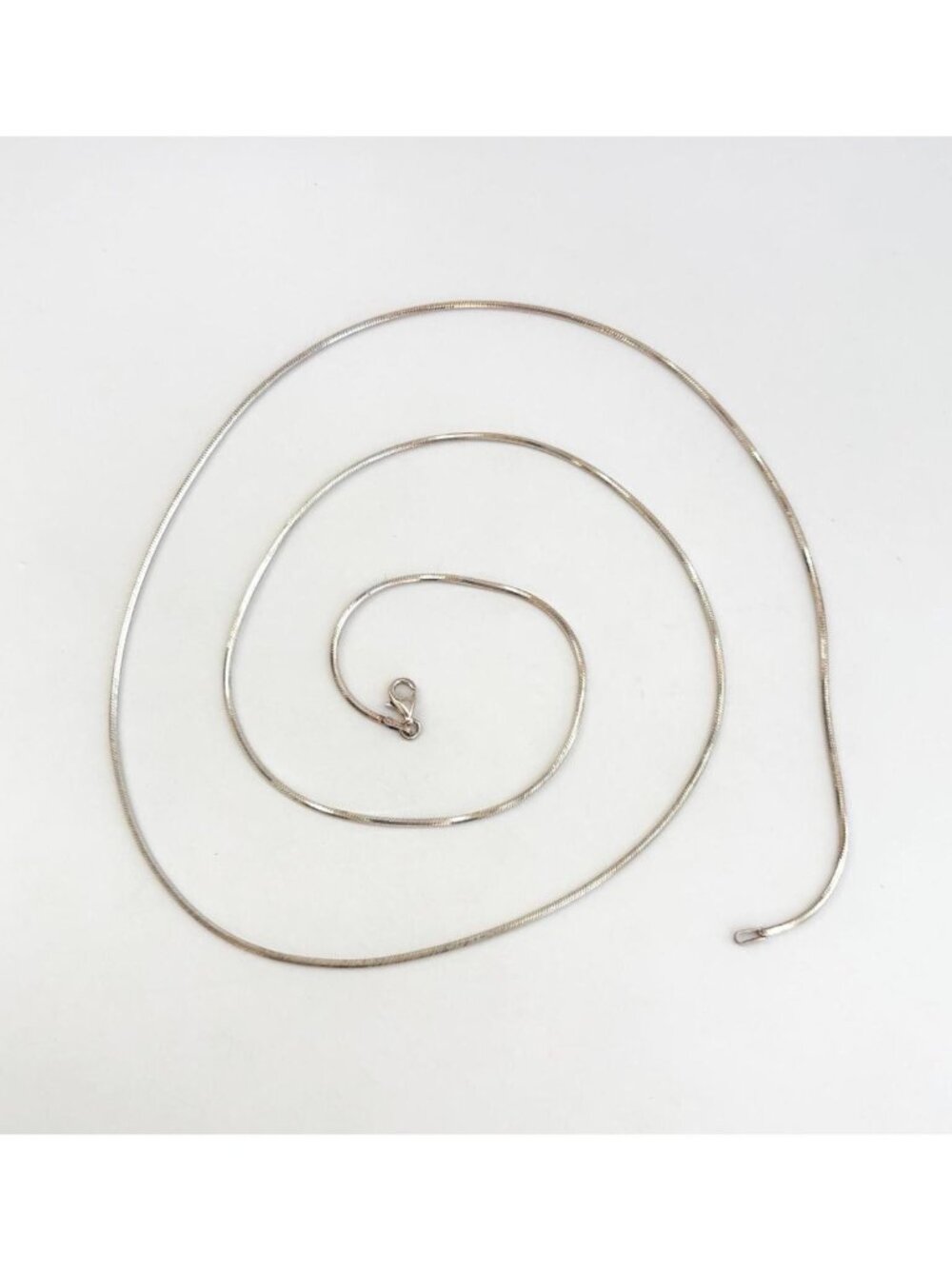 Italian Made Snake Chain Sterling Silver 925 Minimalist Vintage Necklace 29"
